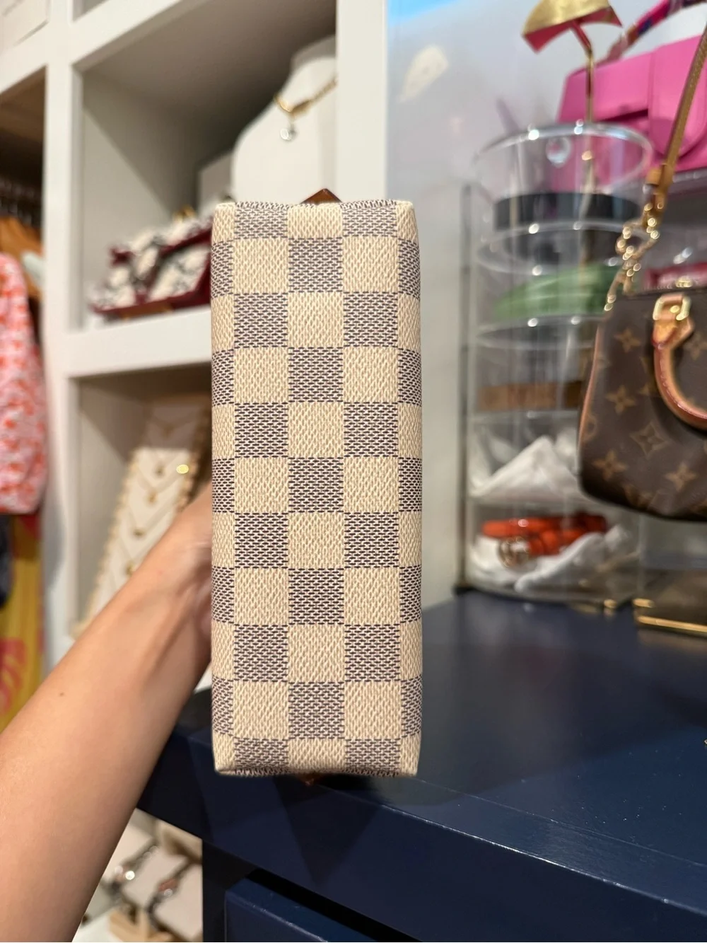 Louis Vuitton Damier Azur cosmetic pouch